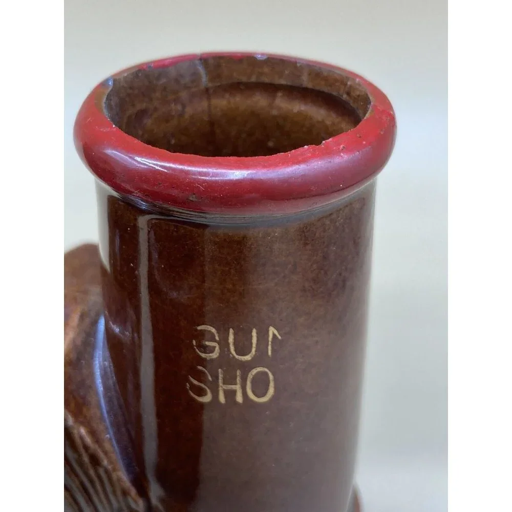 Vintage JAPANESE Red Ware Shot Glass Lot Gun Shot Big Shot Poor Shot LOT 3 READ